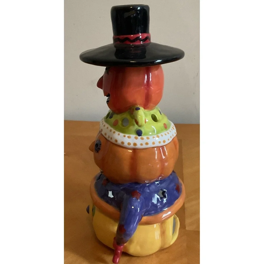 3 Stacked Pumpkins Tea‎ Light Candle Holder, Ceramic Unbranded